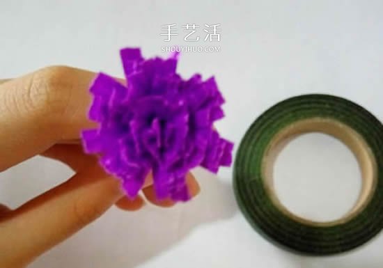 皺紋紙手工制作情人節(jié)勿忘我花的做法 -  rpnrmr.com