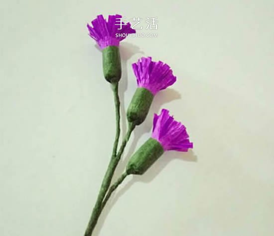 皺紋紙手工制作情人節(jié)勿忘我花的做法 -  rpnrmr.com
