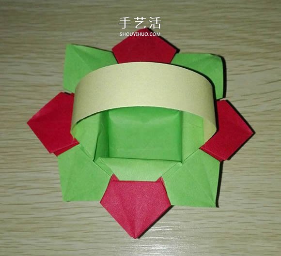 簡單又漂亮紙花籃怎么折的圖解教程 -  rpnrmr.com