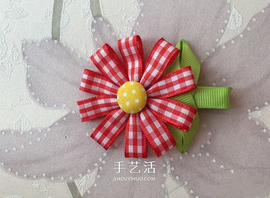 絲帶手工制作花朵發(fā)飾的做法圖解 -  rpnrmr.com