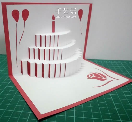 自制立體生日蛋糕賀卡的方法教程 -  rpnrmr.com