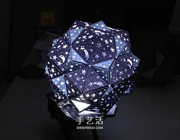 自制二十面體星光投影燈的方法教程 -  rpnrmr.com