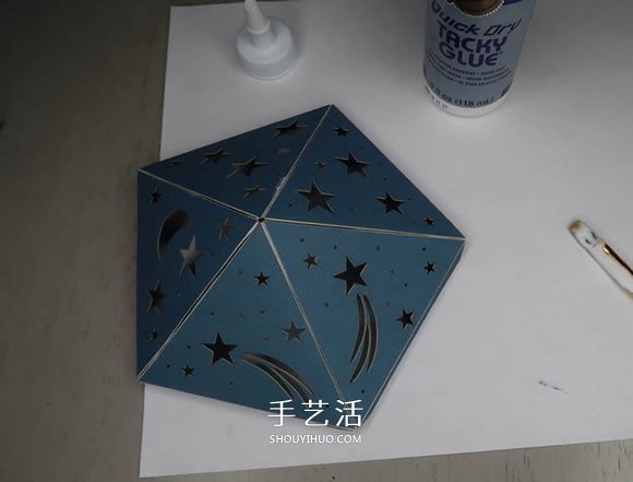自制二十面體星光投影燈的方法教程 -  rpnrmr.com