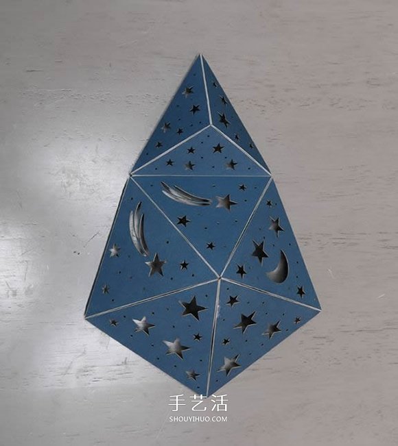 自制二十面體星光投影燈的方法教程 -  rpnrmr.com