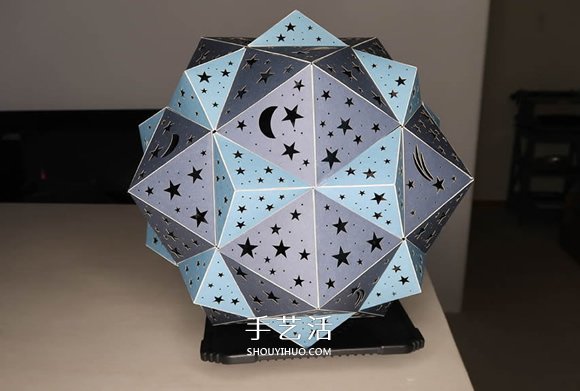 自制二十面體星光投影燈的方法教程 -  rpnrmr.com
