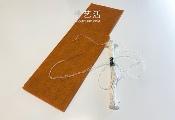 剪兩塊氈布縫一下 自制飾花筆袋的教程 -  rpnrmr.com