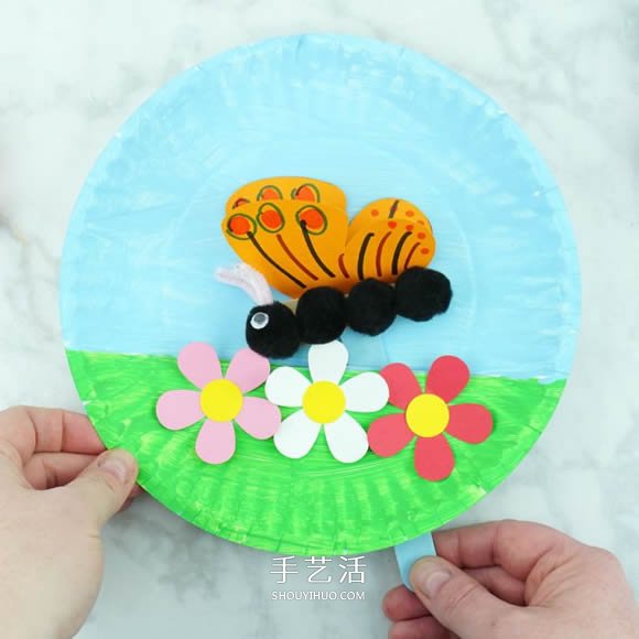 春天飛舞的蝴蝶！用紙盤做能動的兒童玩具 -  rpnrmr.com