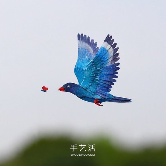 365天的堅(jiān)持！剪紙出微型相思鳥(niǎo)、黃鸝…… -  rpnrmr.com