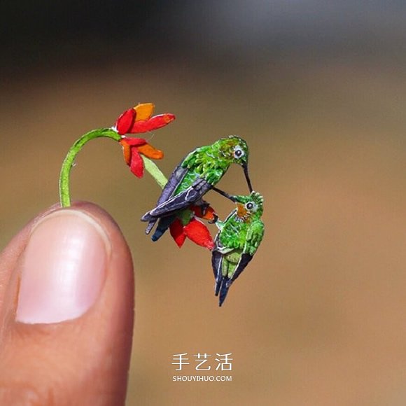 365天的堅(jiān)持！剪紙出微型相思鳥(niǎo)、黃鸝…… -  rpnrmr.com