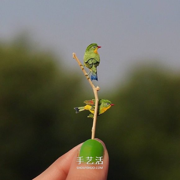 365天的堅(jiān)持！剪紙出微型相思鳥(niǎo)、黃鸝…… -  rpnrmr.com