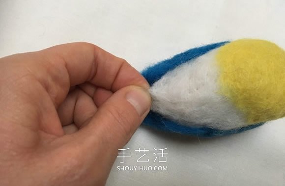 春天的使者！漂亮羊毛氈藍(lán)山雀的制作教程 -  rpnrmr.com
