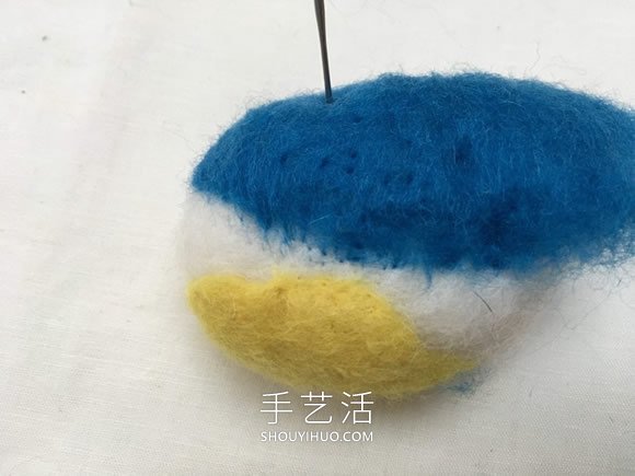 春天的使者！漂亮羊毛氈藍(lán)山雀的制作教程 -  rpnrmr.com