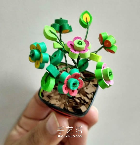 三八女神節(jié)禮物！小巧可愛的衍紙盆栽制作教程 -  rpnrmr.com