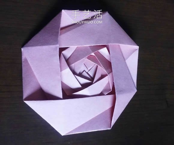 可以組合出復(fù)雜款！簡(jiǎn)單平面玫瑰花的折紙教程 -  rpnrmr.com