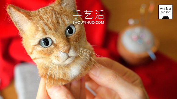 用玻璃眼睛和羊毛制作的神奇羊毛氈貓頭肖像 -  rpnrmr.com