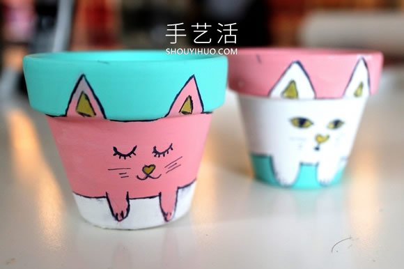 多肉花盆卡通畫！簡(jiǎn)單手繪改造出超萌款 -  rpnrmr.com