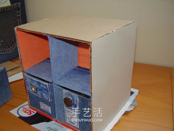 舊牛仔褲改造多功能收納柜 帶抽屜和側(cè)邊袋！ -  rpnrmr.com
