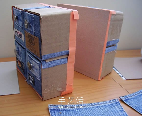 舊牛仔褲改造多功能收納柜 帶抽屜和側(cè)邊袋！ -  rpnrmr.com