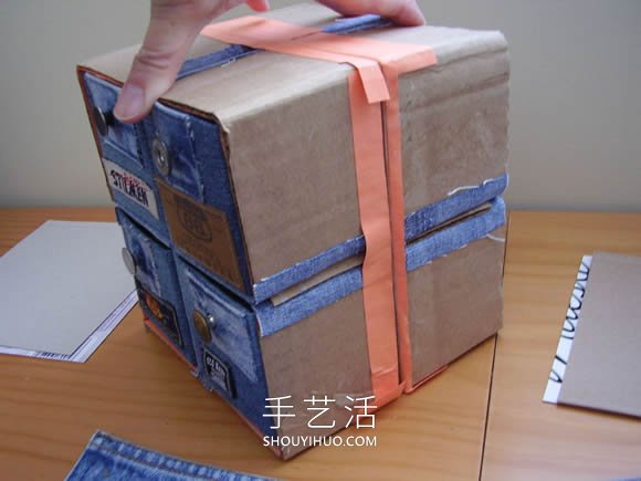舊牛仔褲改造多功能收納柜 帶抽屜和側(cè)邊袋！ -  rpnrmr.com