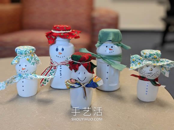 只需幾分鐘！牛奶瓶子手工制作可愛雪人 -  rpnrmr.com