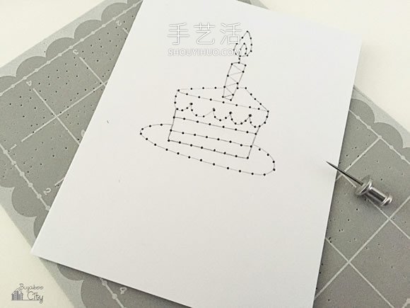 卡紙上刺繡！手工制作小清新生日卡片的教程 -  rpnrmr.com
