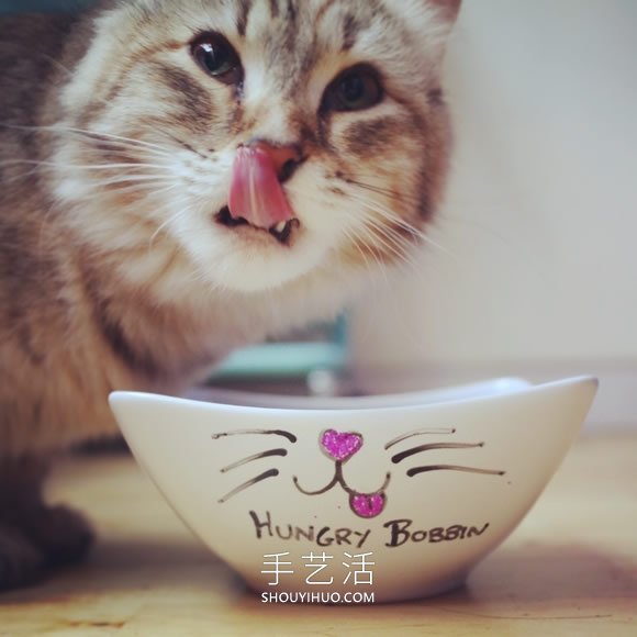 用陶瓷筆畫(huà)一只食物碗 隨時(shí)掌握貓咪小心情！ -  rpnrmr.com