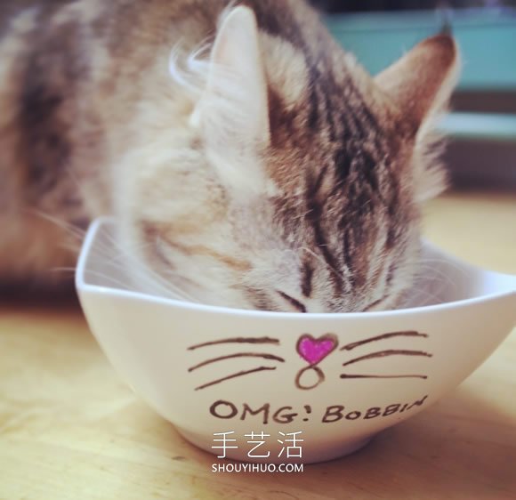 用陶瓷筆畫(huà)一只食物碗 隨時(shí)掌握貓咪小心情！ -  rpnrmr.com