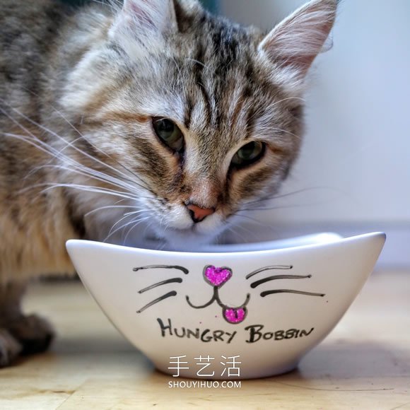 用陶瓷筆畫(huà)一只食物碗 隨時(shí)掌握貓咪小心情！ -  rpnrmr.com
