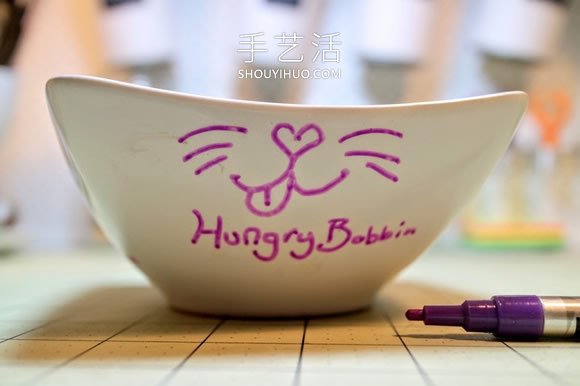 用陶瓷筆畫(huà)一只食物碗 隨時(shí)掌握貓咪小心情！ -  rpnrmr.com