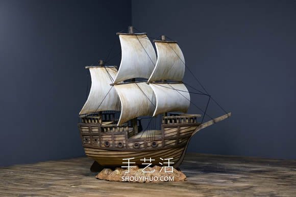 超逼真海盜船模型制作視頻 僅僅用了硬紙板！ -  rpnrmr.com