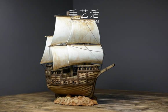 超逼真海盜船模型制作視頻 僅僅用了硬紙板！ -  rpnrmr.com