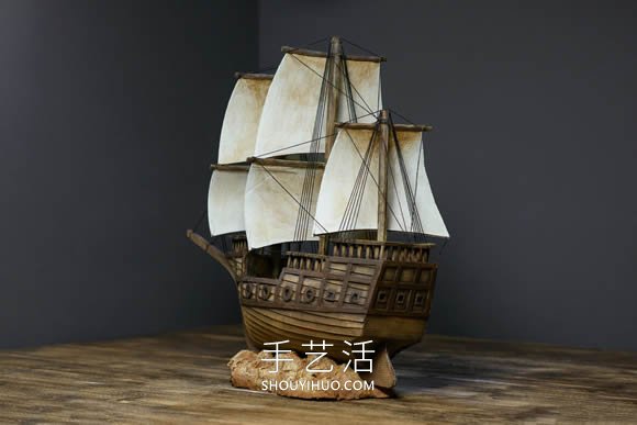 超逼真海盜船模型制作視頻 僅僅用了硬紙板！ -  rpnrmr.com