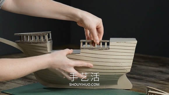 超逼真海盜船模型制作視頻 僅僅用了硬紙板！ -  rpnrmr.com