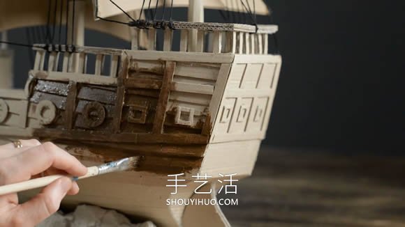 超逼真海盜船模型制作視頻 僅僅用了硬紙板！ -  rpnrmr.com
