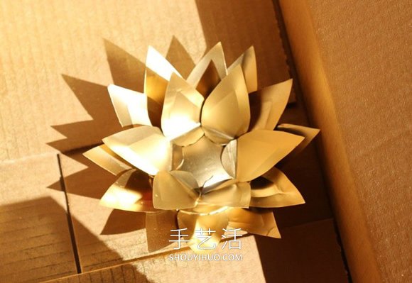 可樂罐手工制作金燦燦的蓮花燭臺(tái) 美翻了！ -  rpnrmr.com