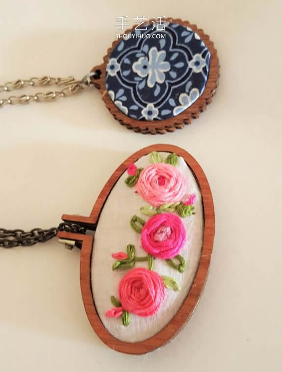 迷你玫瑰花刺繡視頻 制作超美的項(xiàng)鏈吊墜！ -  rpnrmr.com