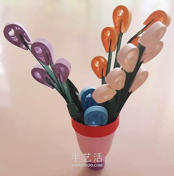 衍紙教程：超美的桌椅、水果籃和花瓶 -  rpnrmr.com