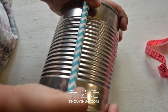 紙吸管和鐵罐廢物利用 手工制作治愈系花瓶 -  rpnrmr.com