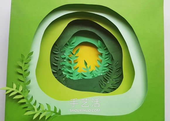 超詳細(xì)3D立體紙雕教程圖解：叢林里的無(wú)臉人 -  rpnrmr.com