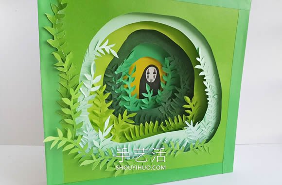 超詳細(xì)3D立體紙雕教程圖解：叢林里的無(wú)臉人 -  rpnrmr.com