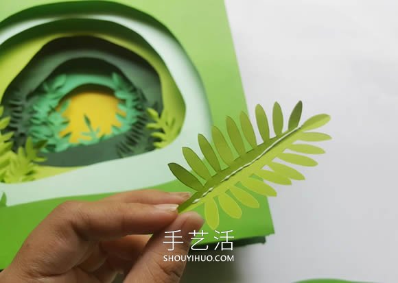 超詳細(xì)3D立體紙雕教程圖解：叢林里的無(wú)臉人 -  rpnrmr.com