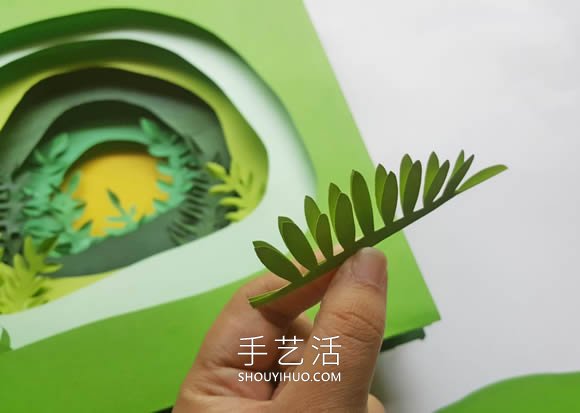 超詳細(xì)3D立體紙雕教程圖解：叢林里的無(wú)臉人 -  rpnrmr.com