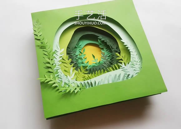超詳細(xì)3D立體紙雕教程圖解：叢林里的無(wú)臉人 -  rpnrmr.com