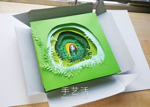 超詳細(xì)3D立體紙雕教程圖解：叢林里的無(wú)臉人 -  rpnrmr.com