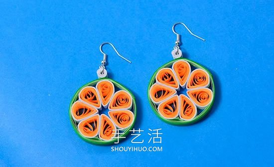 就像檸檬切片！創(chuàng)意衍紙耳環(huán)手工制作教程 -  rpnrmr.com