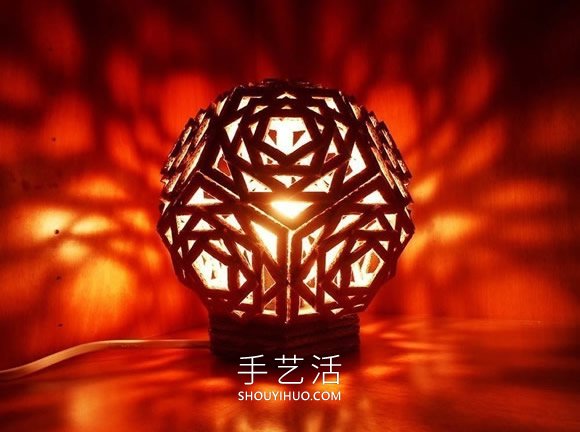 自制幾何球形燈！超美紙板燈飾手工制作教程 -  rpnrmr.com