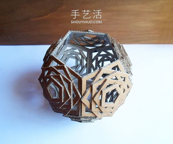 自制幾何球形燈！超美紙板燈飾手工制作教程 -  rpnrmr.com