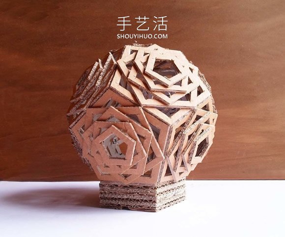自制幾何球形燈！超美紙板燈飾手工制作教程 -  rpnrmr.com