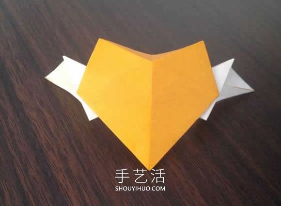 只用一張紙完成！雙色翅膀心的折法圖解 -  rpnrmr.com