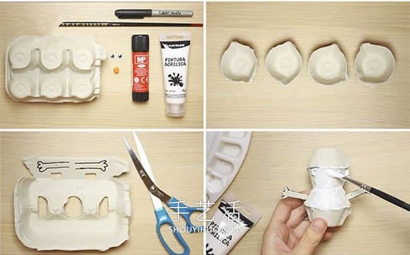 冬天手工小制作 用雞蛋托做可愛雪人的方法 -  rpnrmr.com